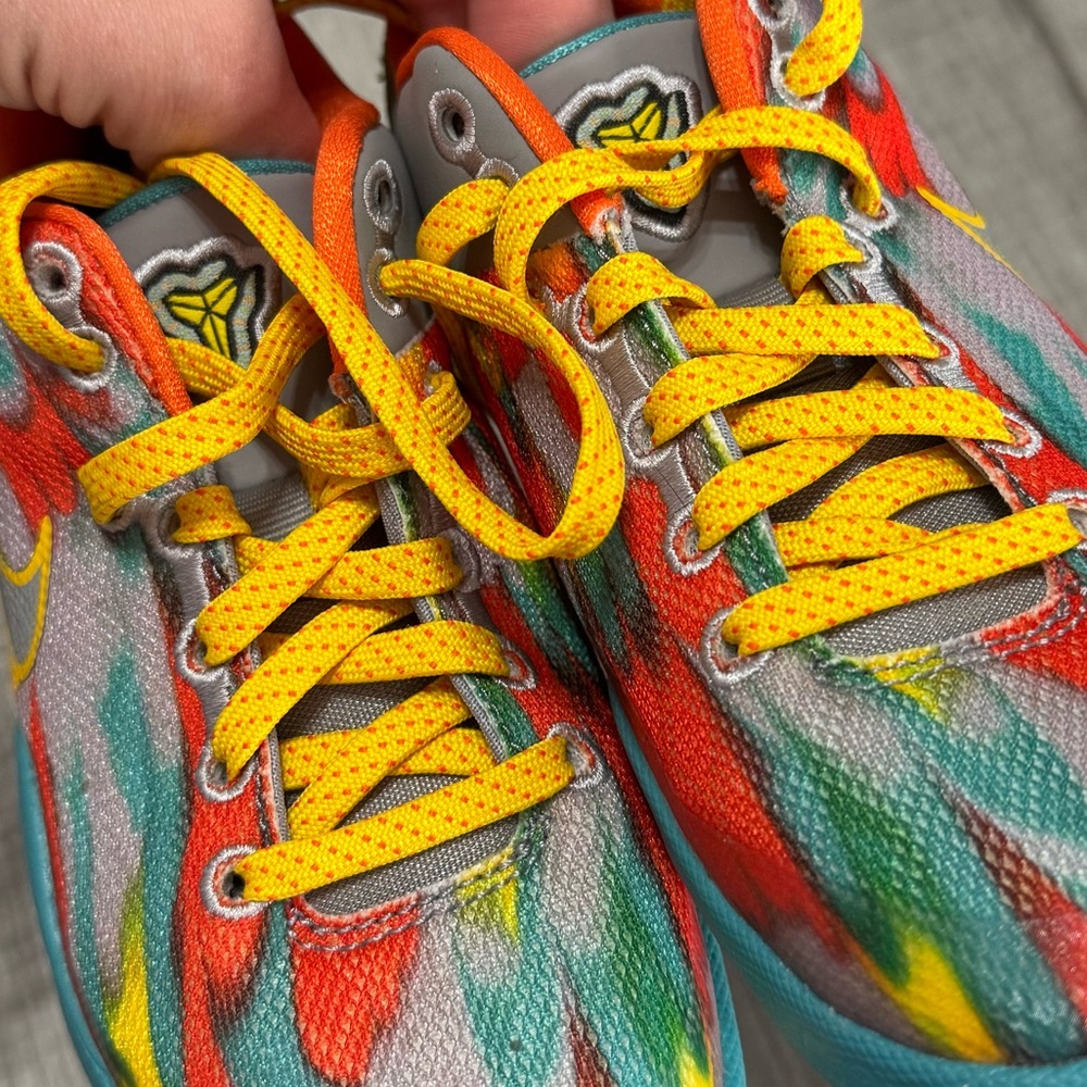 Nike Multicolor Kids Sneakers with Yellow Laces